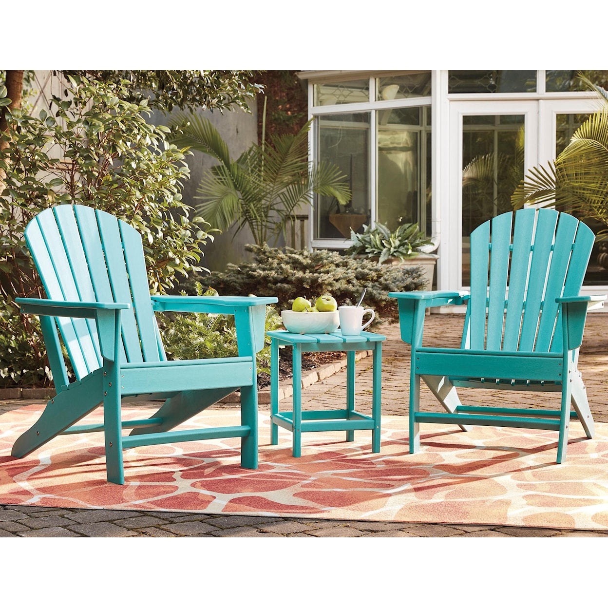 Ashley Furniture Signature Design Sundown Treasure 2 Adirondack Chairs and End Table Set