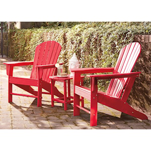 Signature Design by Ashley Sundown Treasure 2 Adirondack Chairs and End Table Set