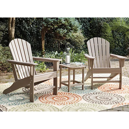 2 Adirondack Chairs and End Table Set