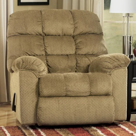 Rocker Recliner with Chenille Fabric