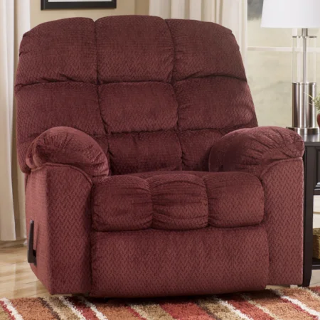 Rocker Recliner with Chenille Fabric