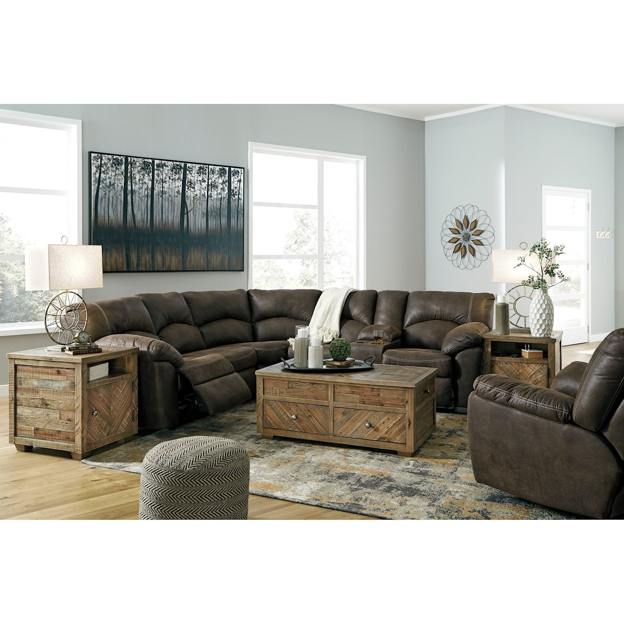 Signature Design by Ashley Furniture Tambo 2-Piece Reclining Corner Sectional