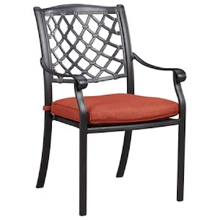 Set of 4 Outdoor Chairs with Cushion