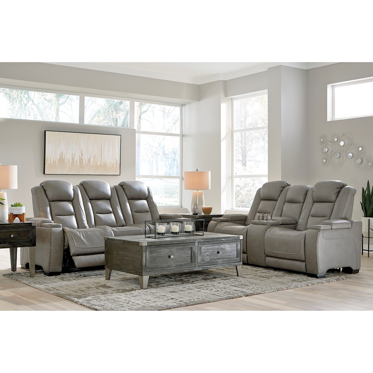 Signature Design by Ashley Furniture The Man-Den Reclining Living Room Group