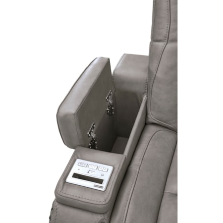 Power Reclining Sofa with Adjustable HR
