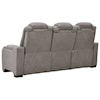 Signature Design by Ashley The Man-Den Power Reclining Sofa with Adjustable HR