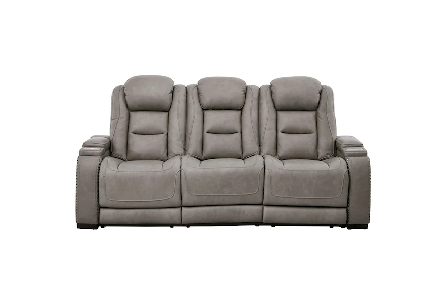 The Man-Den Power Reclining Sofa with Adjustable HR by Signature Design by Ashley at Furniture Fair - North Carolina