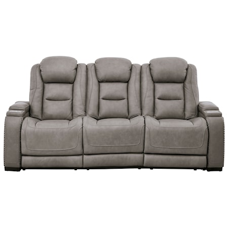 Power Reclining Sofa with Adjustable HR