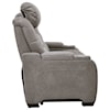 Signature Design by Ashley The Man-Den Power Reclining Sofa with Adjustable HR
