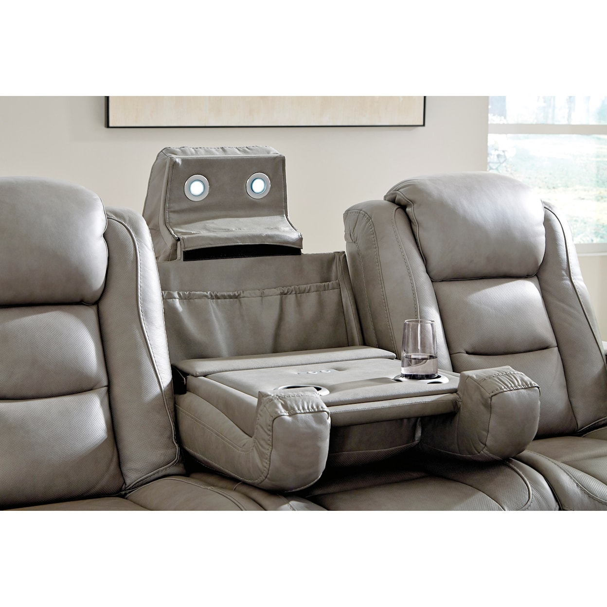 Michael Alan Select The Man-Den Power Reclining Sofa with Adjustable HR