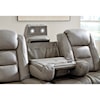 Signature Design by Ashley The Man-Den Power Reclining Sofa with Adjustable HR