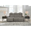 Ashley Furniture Signature Design The Man-Den Power Reclining Sofa with Adjustable HR