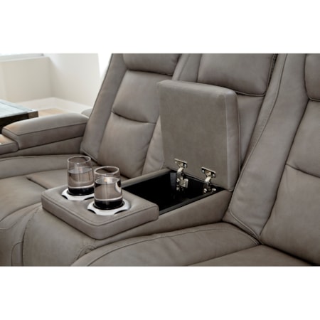 Power Reclining Loveseat with Console