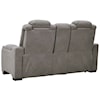 Signature Design The Man-Den Power Reclining Loveseat with Console