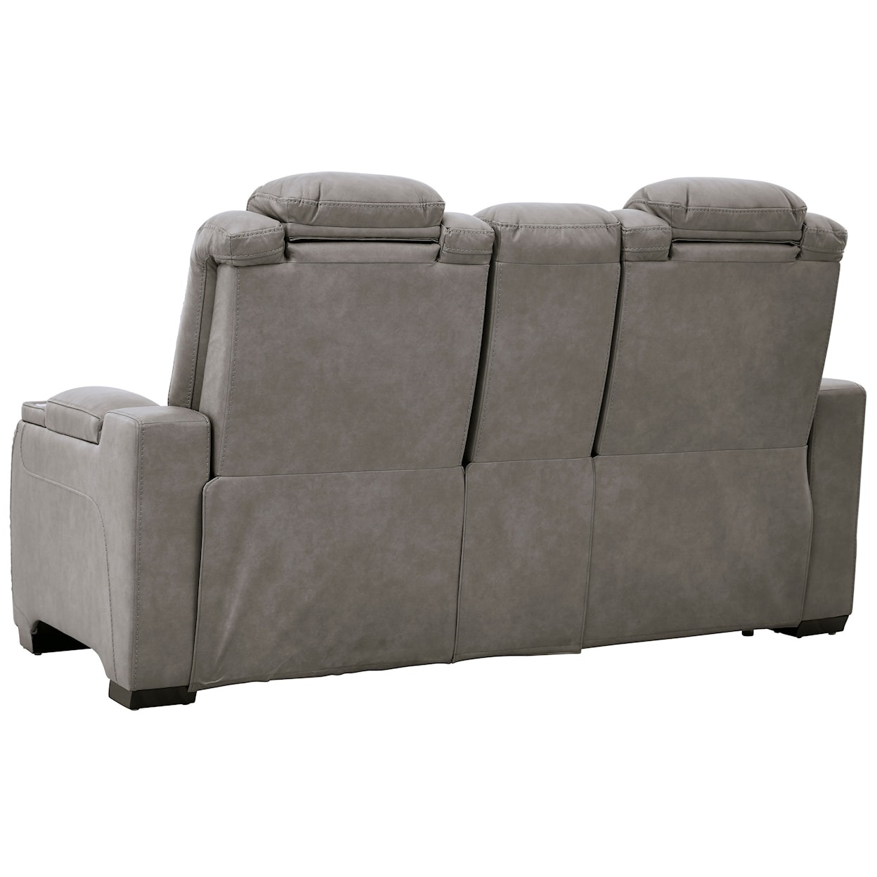 Ashley Furniture Signature Design The Man-Den Power Reclining Loveseat with Console