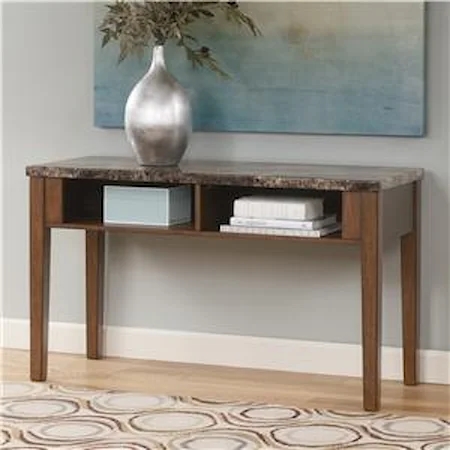 Sofa Table / TV Console with Faux Marble Top