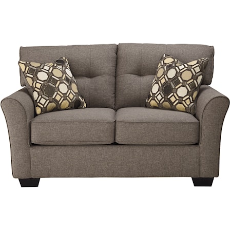 Contemporary Loveseat with Tufted Back