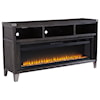 Signature Design by Ashley Todoe Large TV Stand with Fireplace Insert