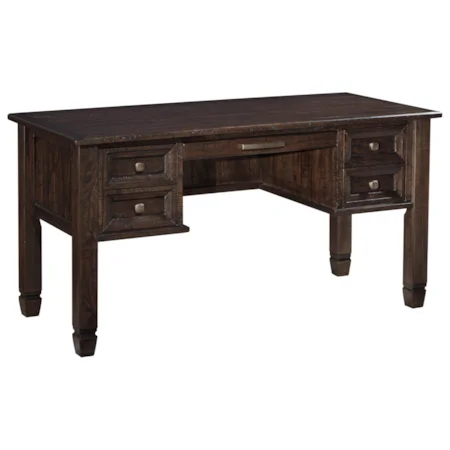 Solid Pine Home Office Desk with 3 Drawers