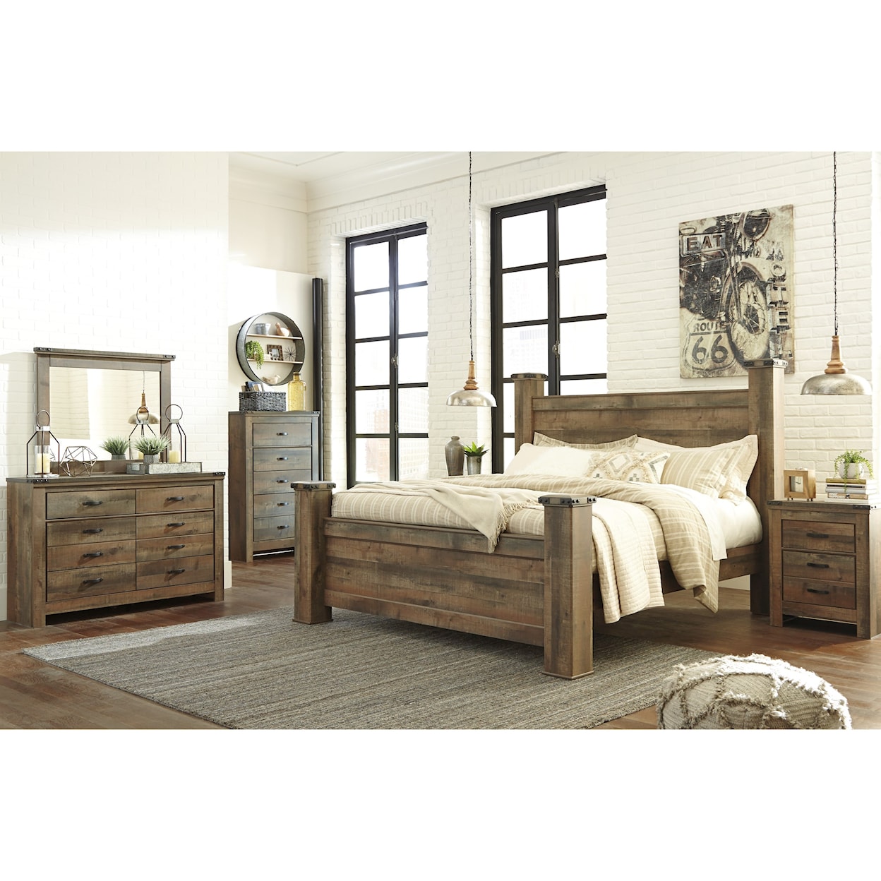 Signature Design by Ashley Trinell 7PC King Bedroom Group