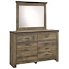 Signature Design by Ashley Trinell Youth Dresser & Bedroom Mirror