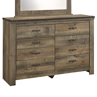 Rustic Look Youth Dresser with Top Banding