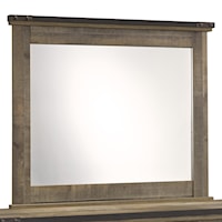 Rustic Bedroom Mirror with Top Banding