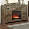 Signature Design by Ashley Trinell Dresser with Fireplace Insert