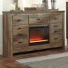 Signature Design by Ashley Trinell Dresser with Fireplace Insert