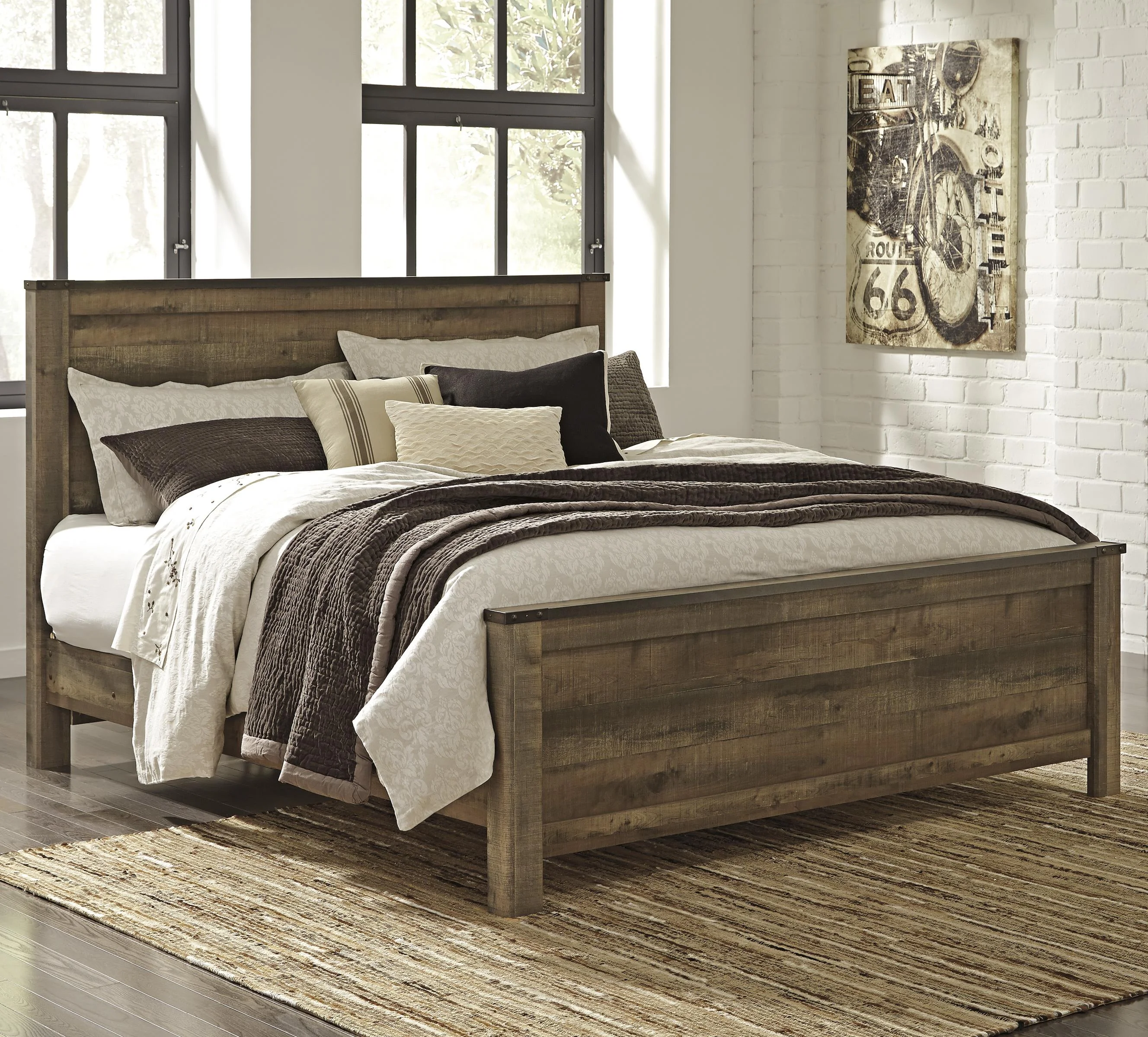 Trinell King Headboard - Rustic Trinell King Headboard - Rustic