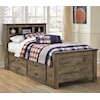 Signature Design by Ashley Trinell Twin Bookcase Bed with Under Bed Storage