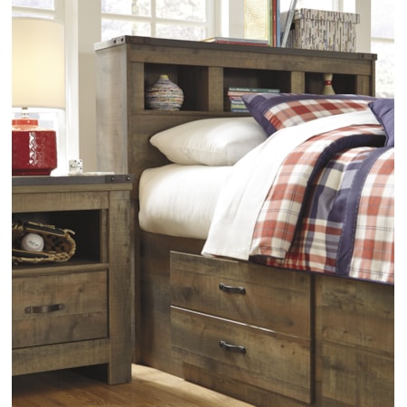 Twin Bookcase Bed with Under Bed Storage