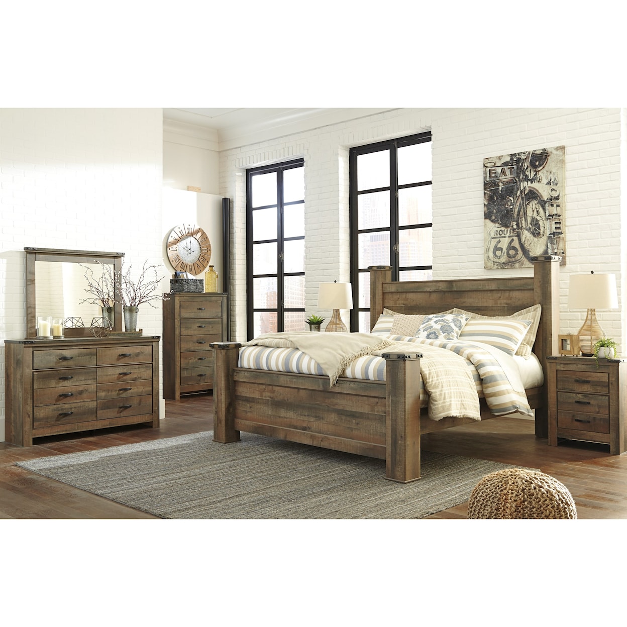 Ashley Furniture Signature Design Trinell King Poster Bed