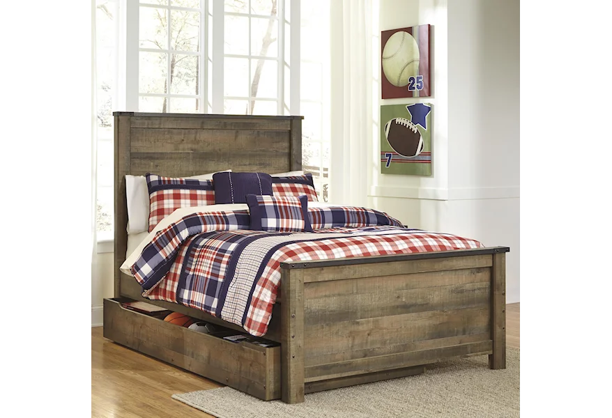 Trinell Full Panel Bed w/ Under Bed Storage/Trundle by Signature Design by Ashley at Royal Furniture