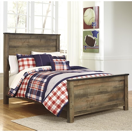 Rustic Look Full Panel Bed