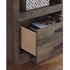 Ashley Signature Design Trinell Large TV Stand & 2 Tall Piers w/ Bridge