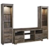 Signature Design by Ashley Trinell Large TV Stand & 2 Tall Piers