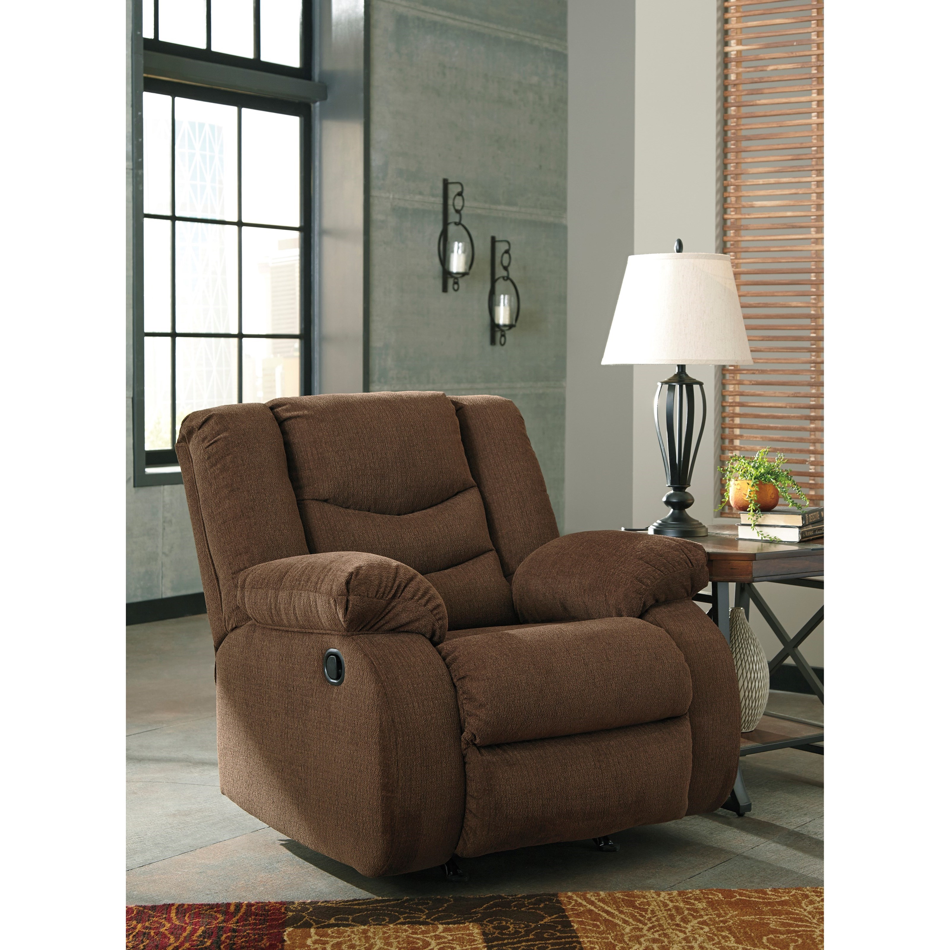 Tulen chocolate by ashley 2025 9860588 reclining sofa