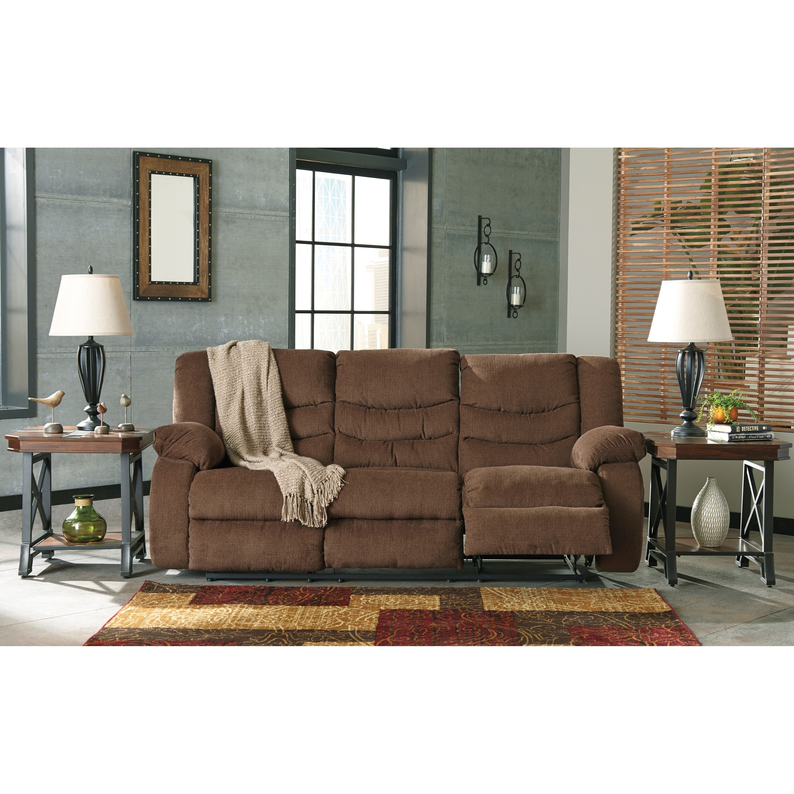 Signature Design by Ashley Tulen Contemporary Reclining Sofa A1