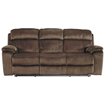 Contemporary Power Reclining Sofa w/ Adjustable Headrest