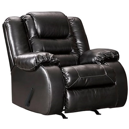 Casual Rocker Recliner with Infinite Reclining Positions