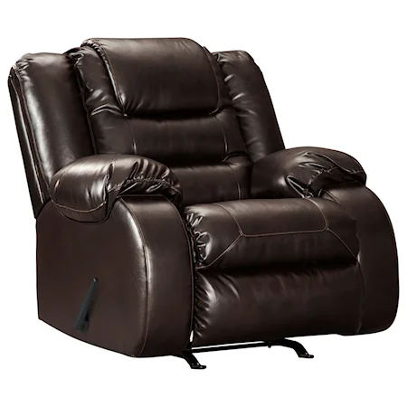 Casual Rocker Recliner with Infinite Reclining Positions