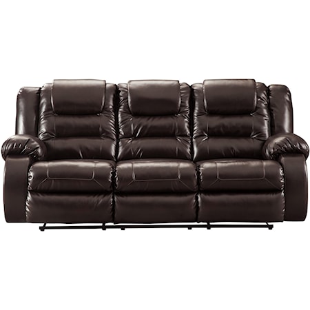 Casual Reclining Sofa with Infinite Reclining Positions