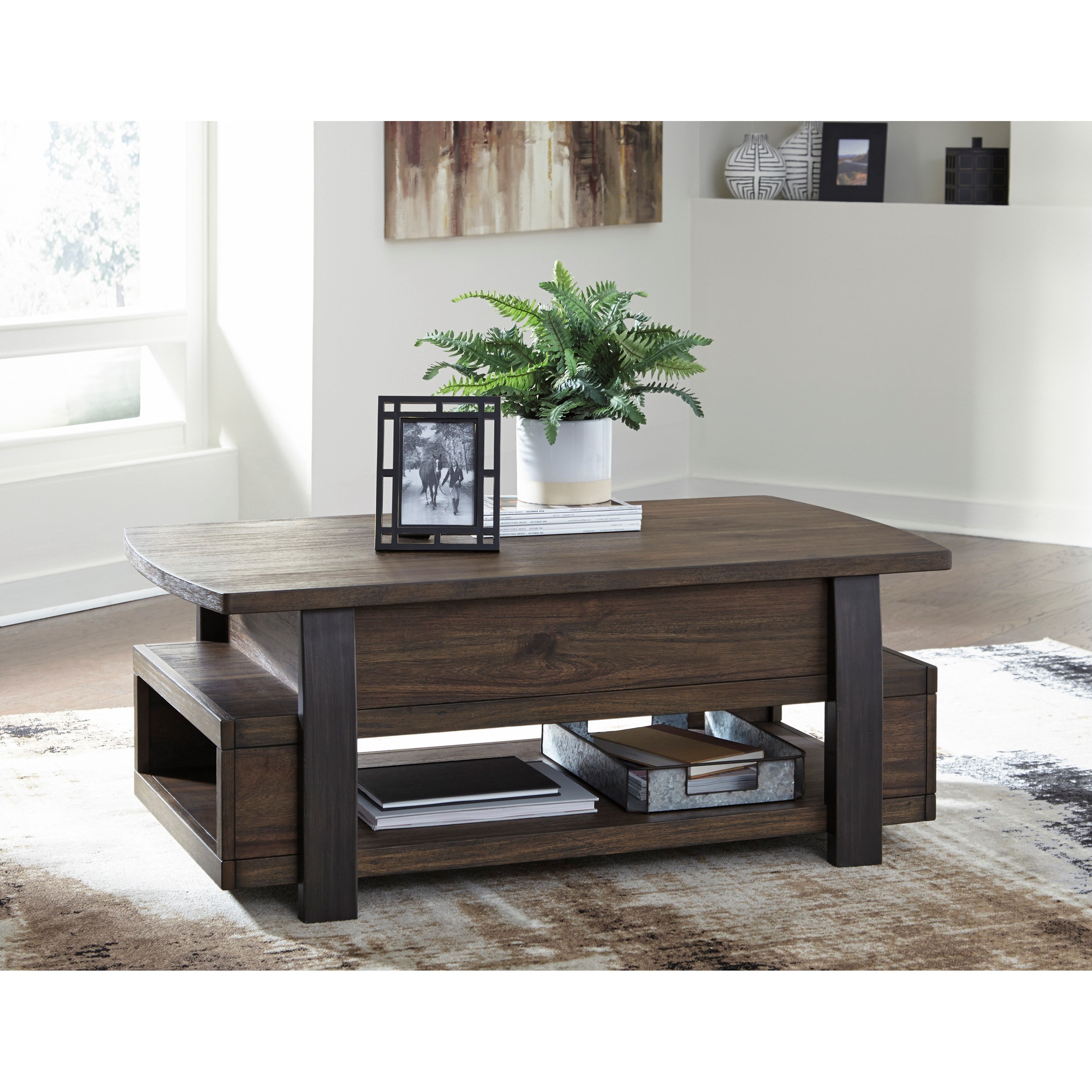 Ashley marble best sale coffee table