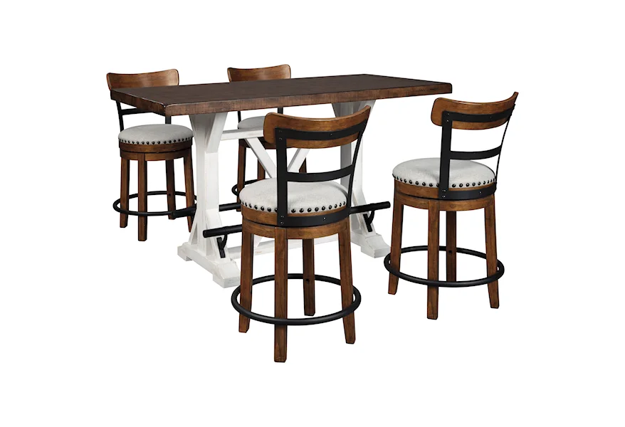 Valebeck 5-Piece Counter Height Table Set by Signature Design by Ashley at Beck's Furniture