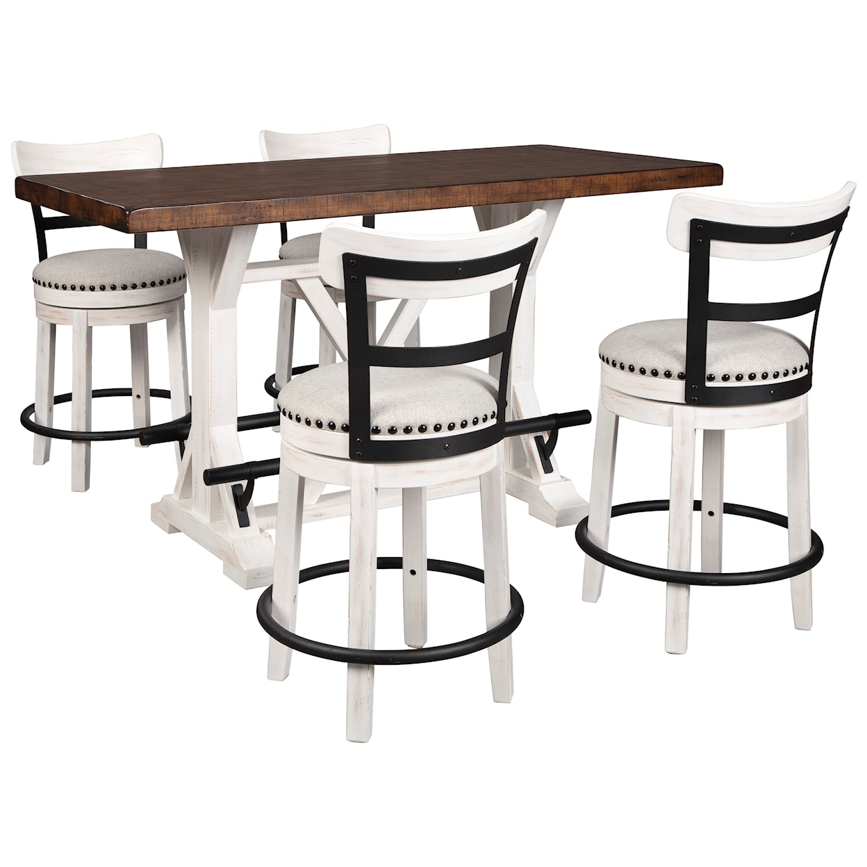 Signature Design by Ashley Valebeck 5-Piece Counter Height Table Set