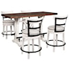 Signature Design by Ashley Valebeck 5-Piece Counter Height Table Set