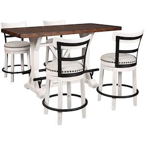 Ashley Furniture Signature Design Valebeck 5-Piece Counter Height Table Set