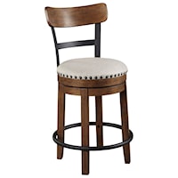 Counter Height Upholstered Swivel Barstool