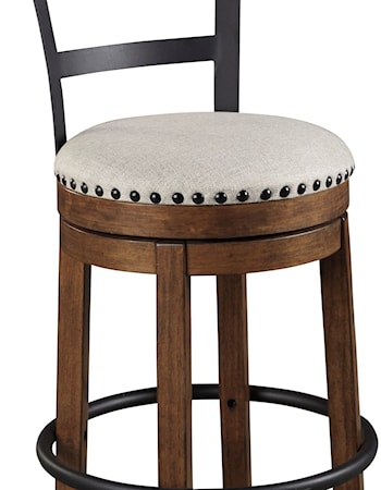 Counter Height Upholstered Swivel Barstool